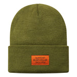 Barricade Woven Label Beanie | Color: Military Green