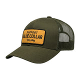 SBC Barricade Curved Brim Trucker Hat - Color: Military Green