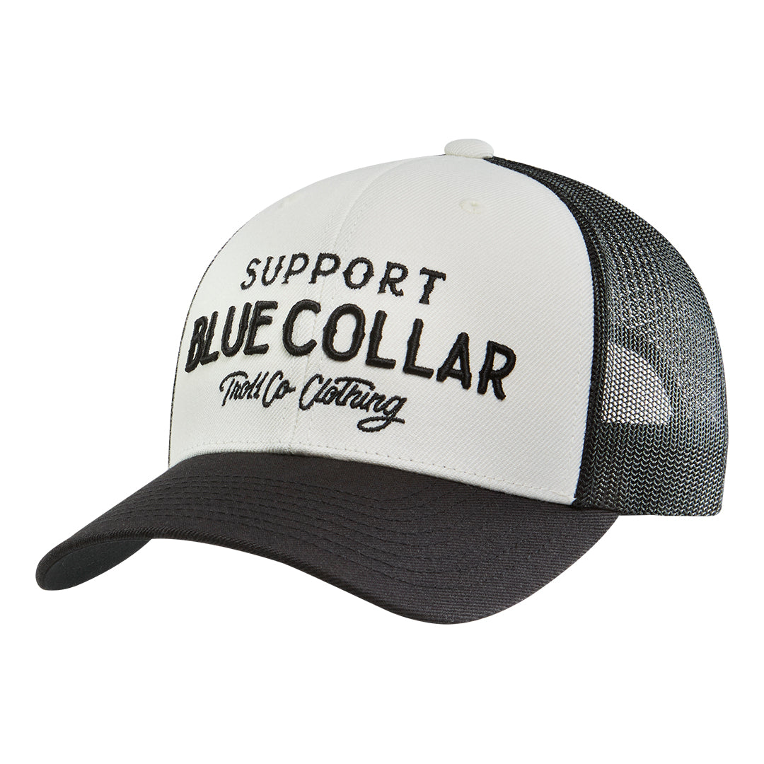 SBC Embro Curved Brim Trucker - Color: White Black