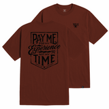Men's Pay Me T-Shirt - Color: Red Clay