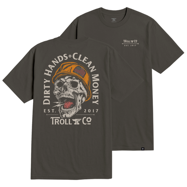 トップス twin skull print harness T-shirt Men's DHCM Hardhat T-Shirt | Troll Co.