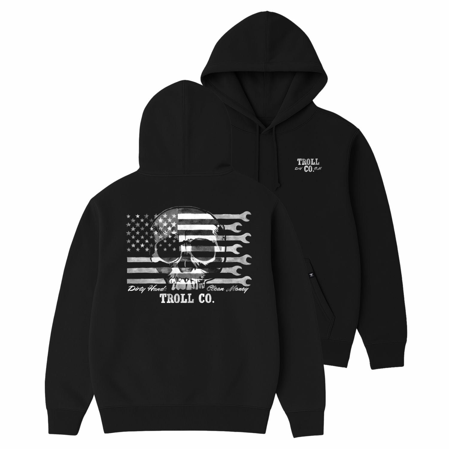 Men's Flagship Skull Hoodie - Color: Black