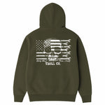 Men's Flagship Skull Hoodie - Color: Military Green
