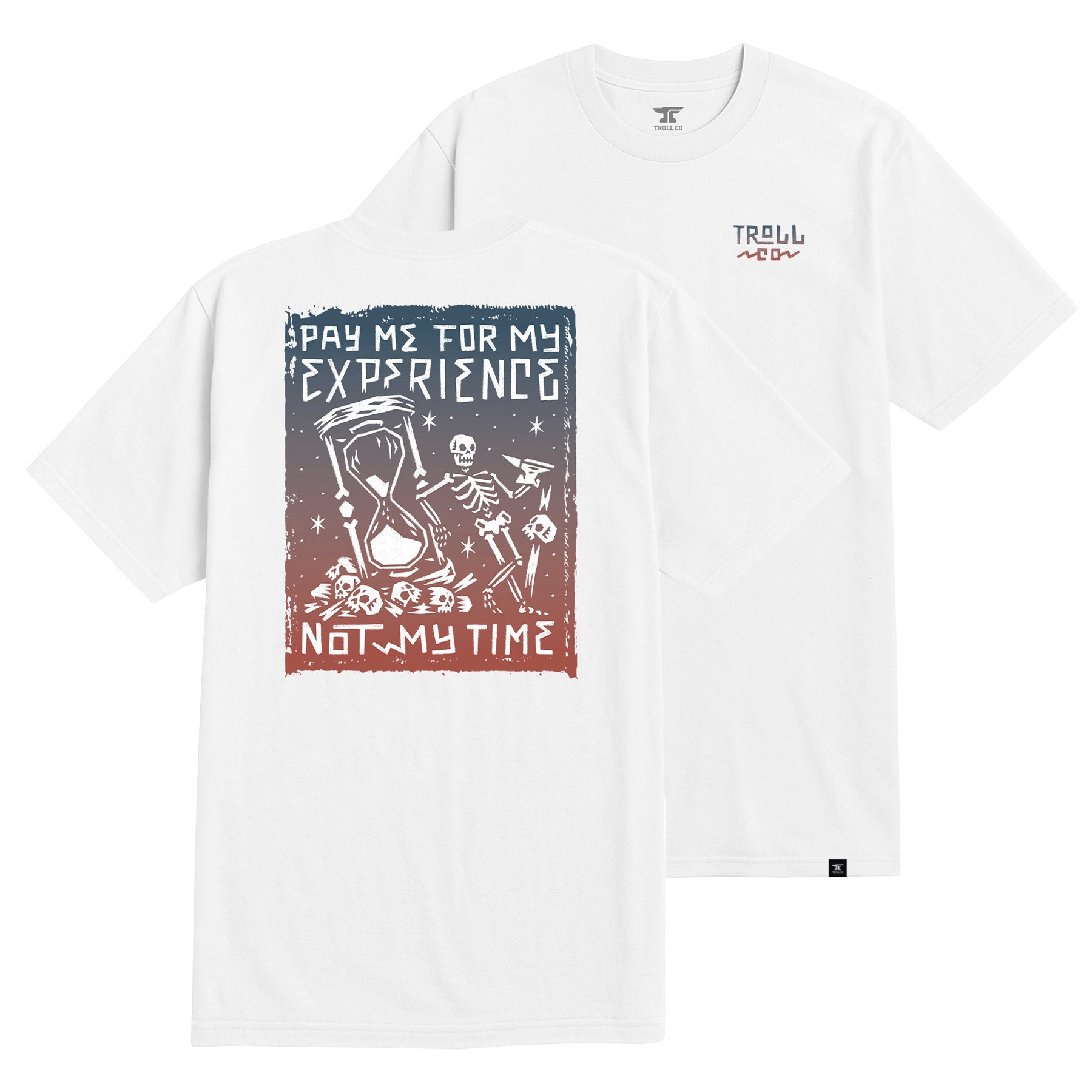 Men's Pay Me Hourglass T-Shirt - Color: White