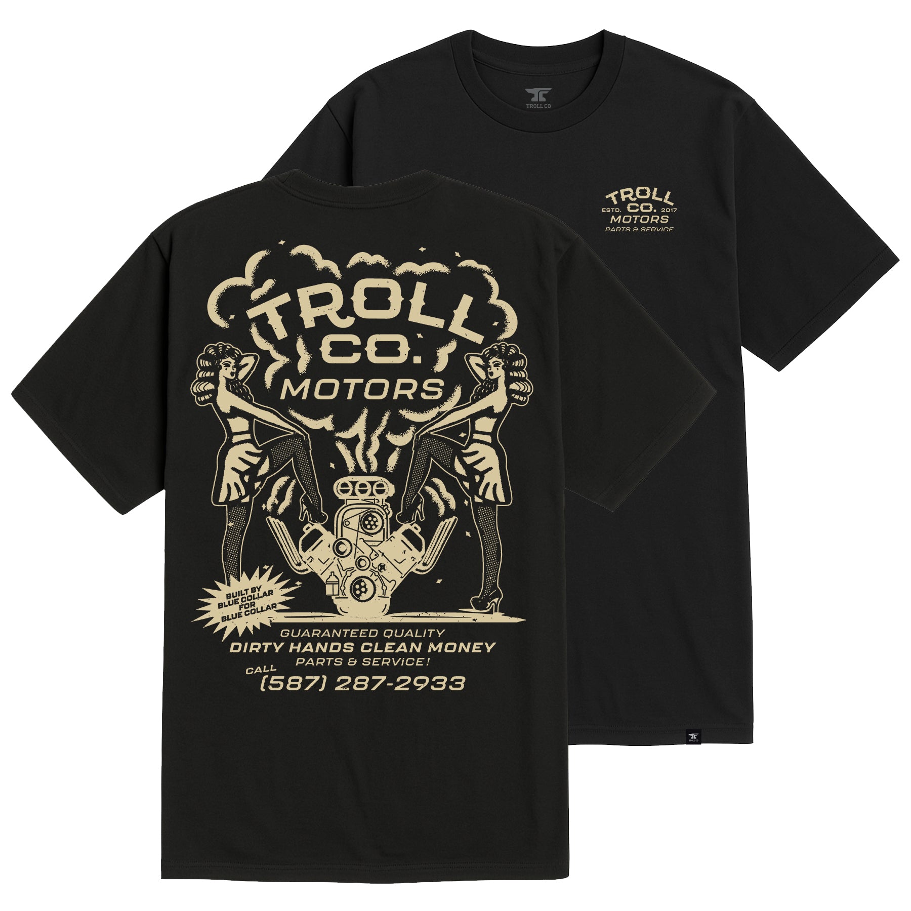 Men's Troll Co Motors T-Shirt - Color: Black