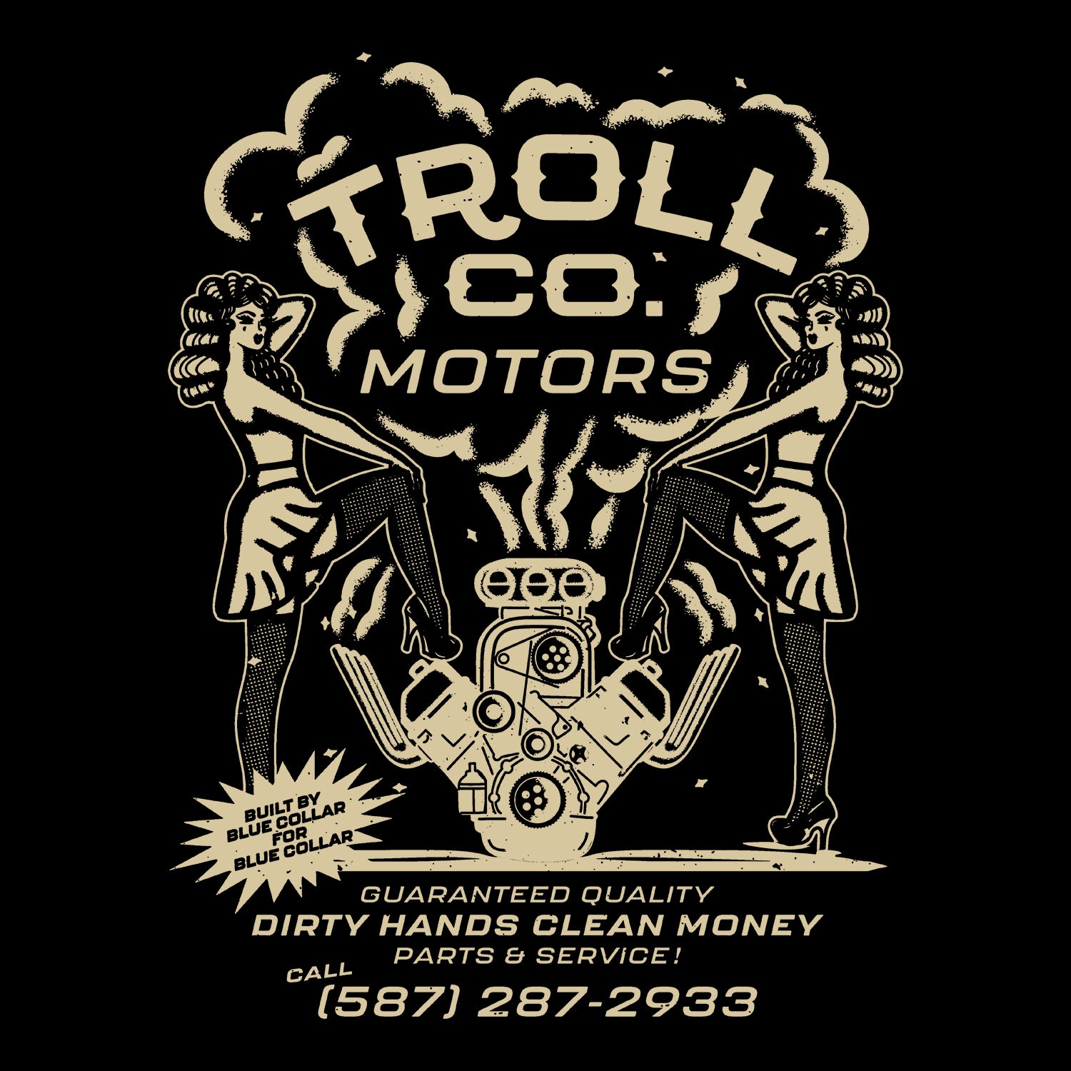 Men's Troll Co Motors T-Shirt - Color: Black