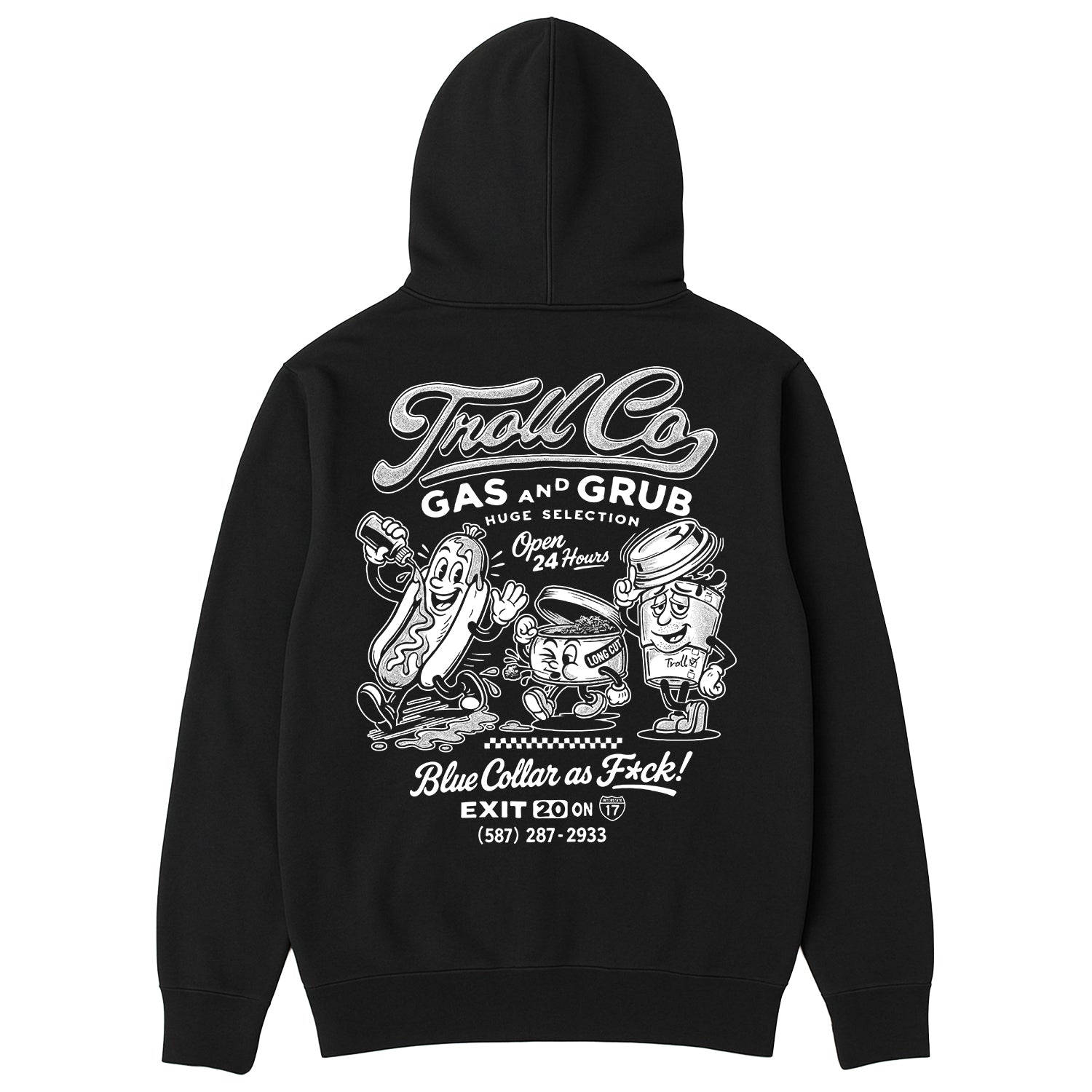 Men's Gas and Grub Hoodie | Color: Black