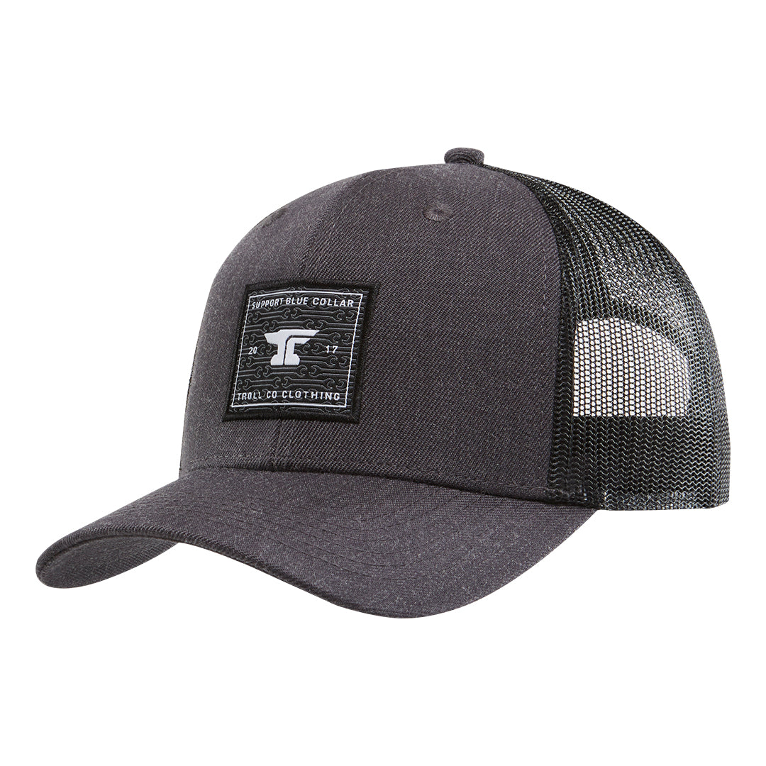 SBC Wrench Curved Brim Trucker Hat | Color: Dark Heather