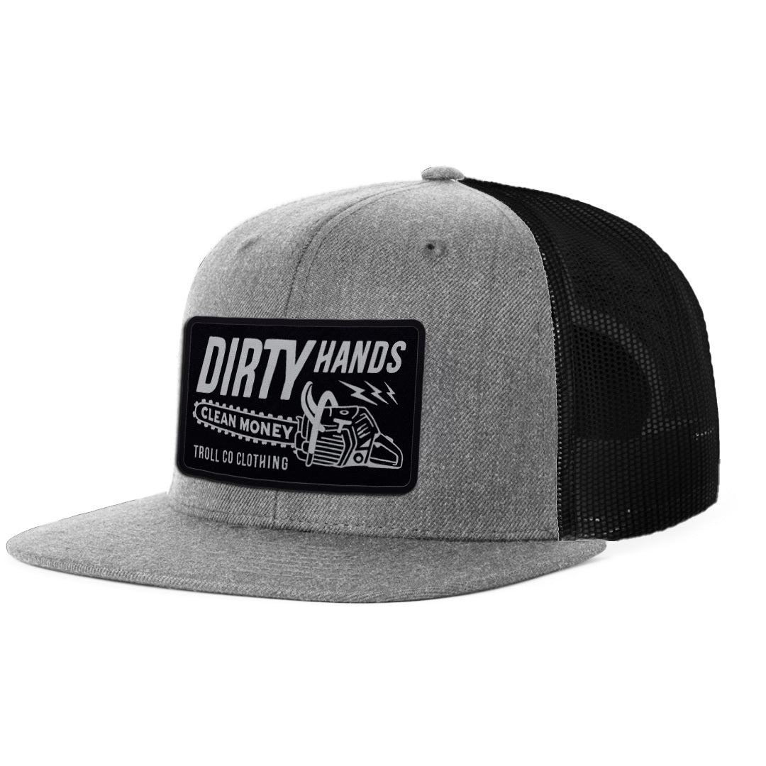 DHCM Chainsaw Trucker Hat | Color: Gray Heather Black