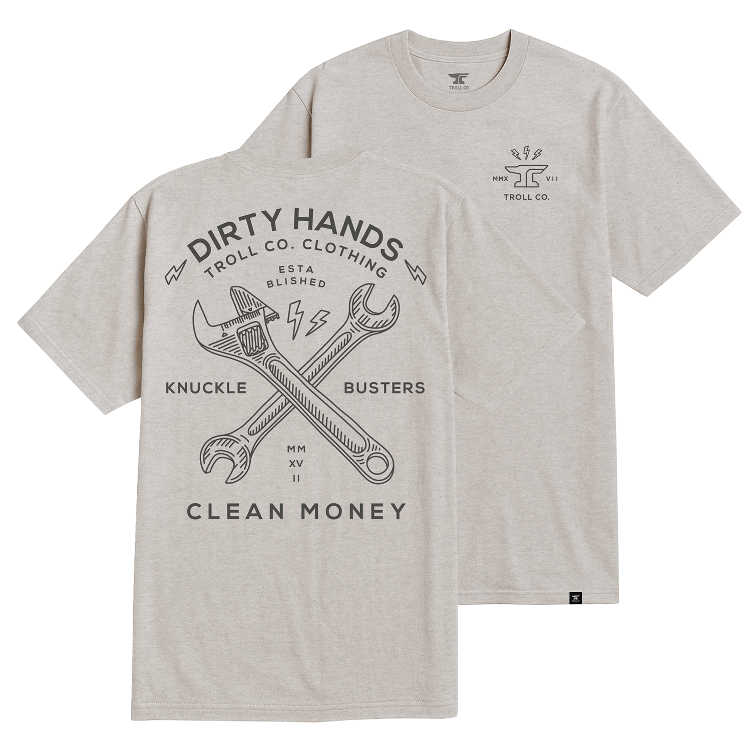 Men's DHCM Twisting Wrenches T-Shirt - Color: Sand Heather