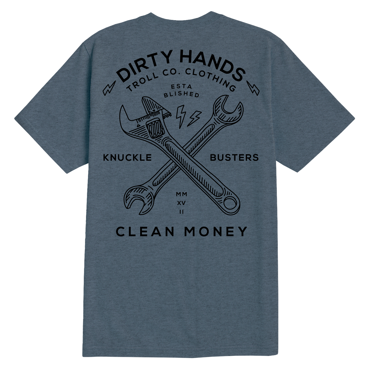 Men's DHCM Twisting Wrenches T-Shirt - Color: Slate Blue Heather