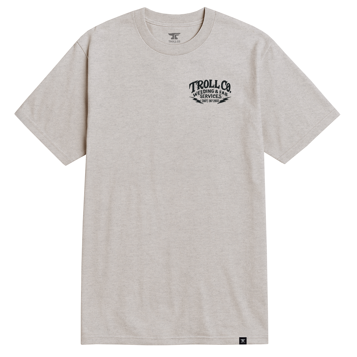 Men's Welders Dog USA T-Shirt - Color: Sand Heather