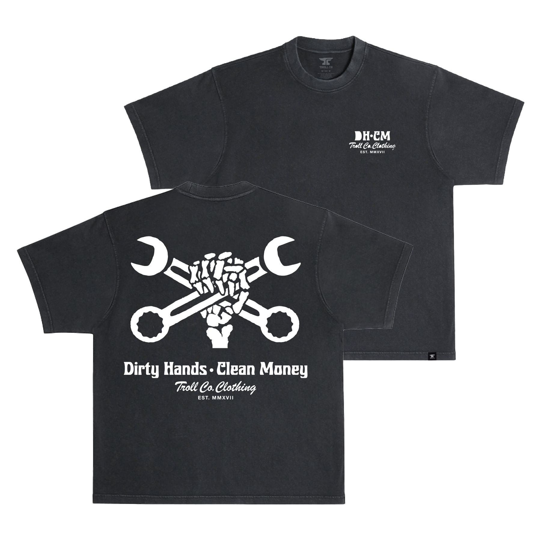 Men's DHCM Clutch Heavyweight Pigment Dye T-Shirt - Color: Black