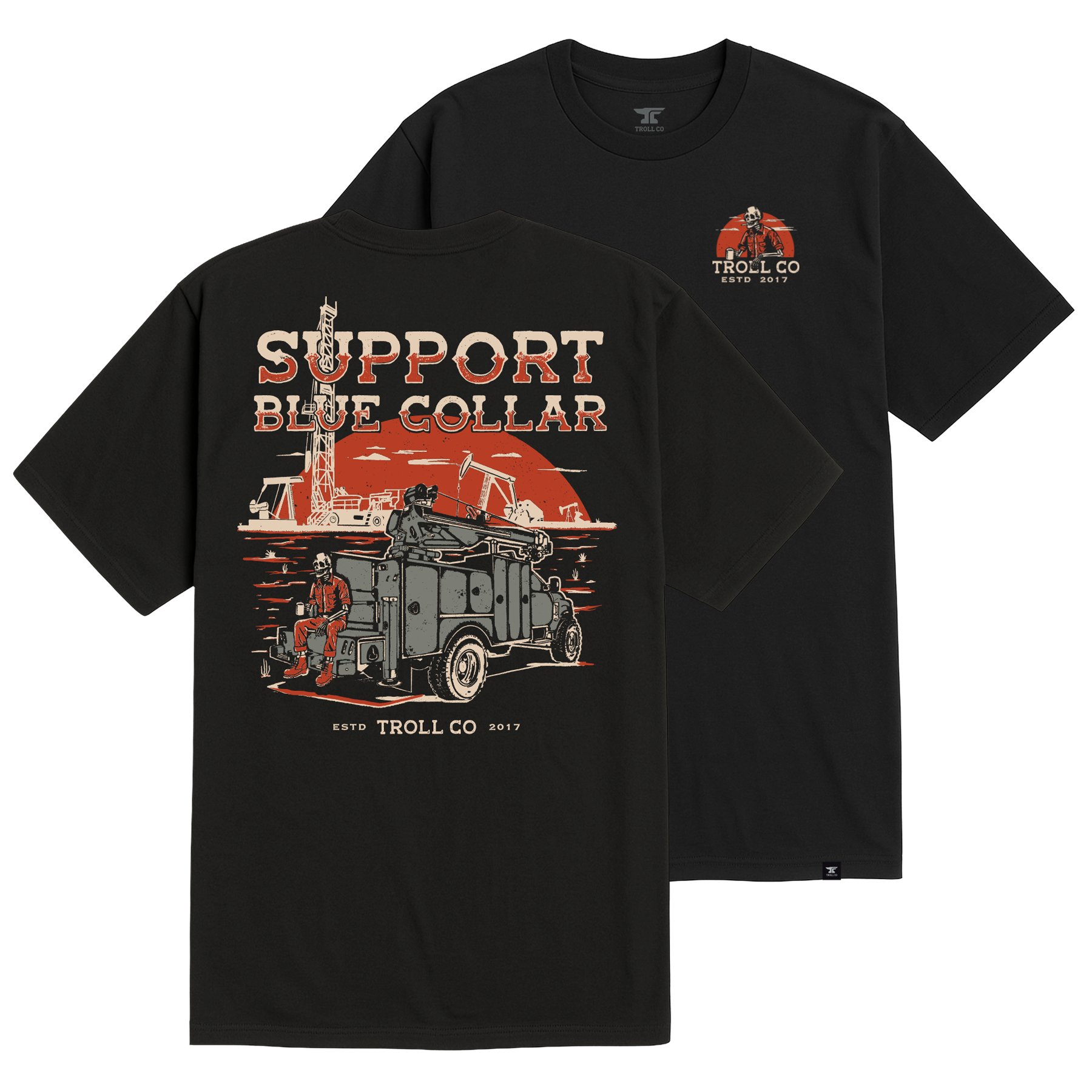 Men's SBC Oil Rig T-Shirt - Color: Black