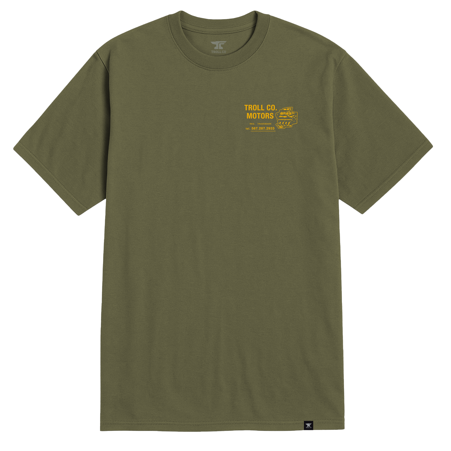 Men's TCO Motors T-Shirt - Color: Military Green