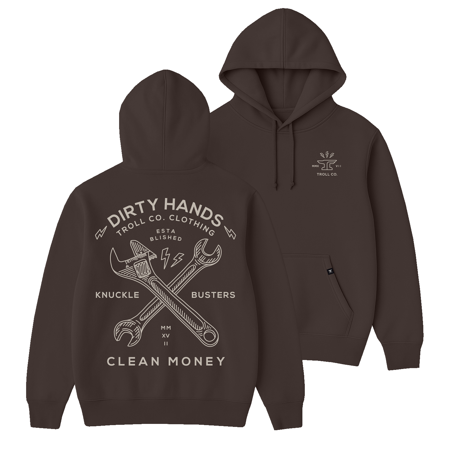 Men's DHCM Twisting Wrenches Hoodie - Color: Brown