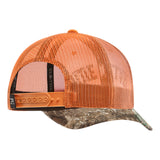 BC Bottoms Up Realtree® Curved Brim Trucker Hat - Color: Hunter Orange Edge