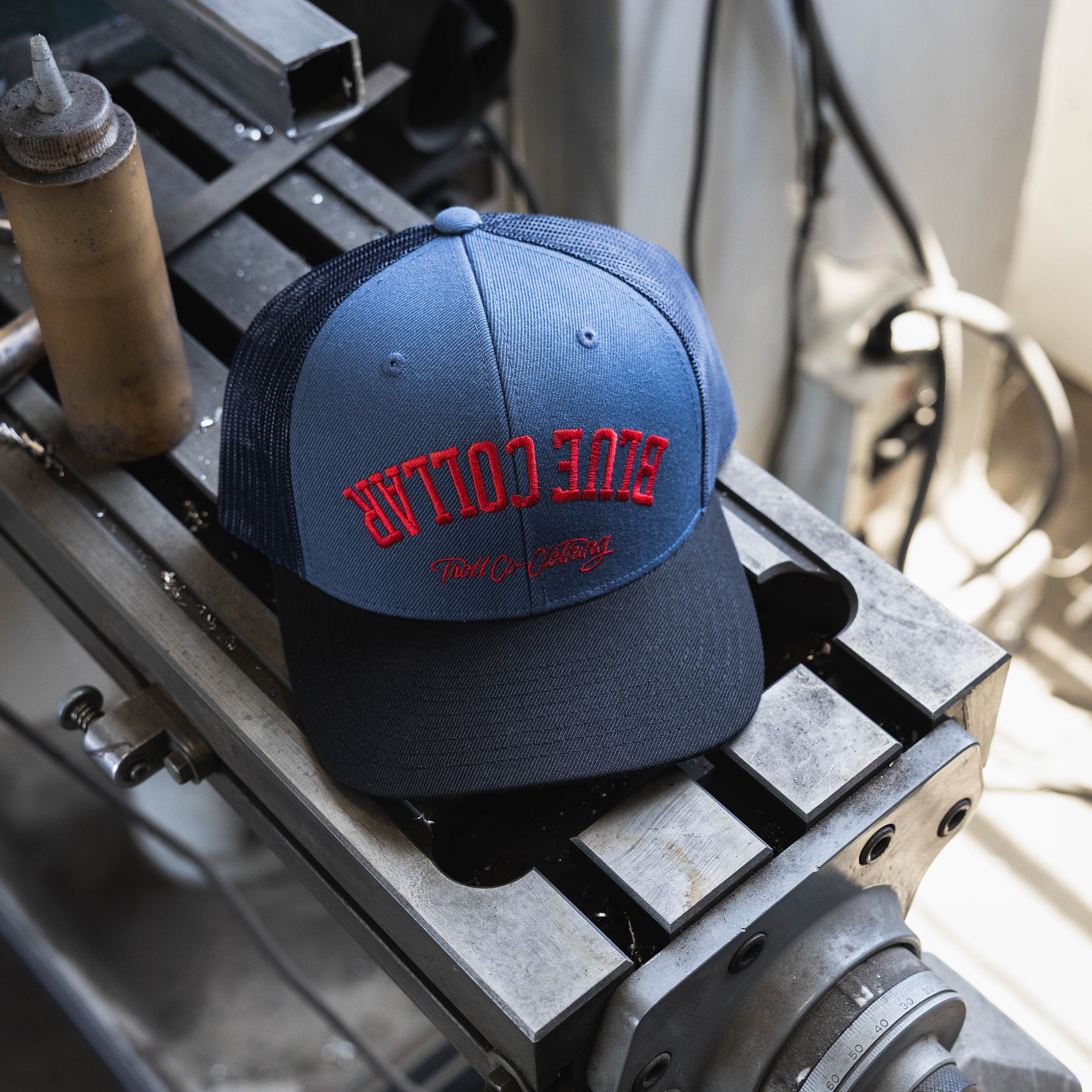 BC Bottoms Up Curved Brim Trucker Hat | Color: Steel Black