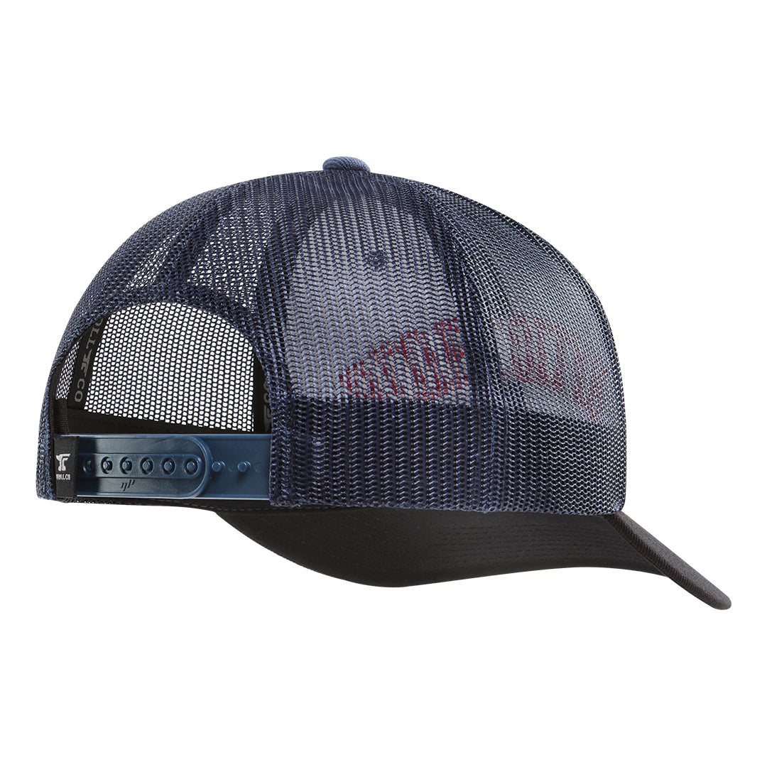 BC Bottoms Up Curved Brim Trucker Hat - Color: Steel Black