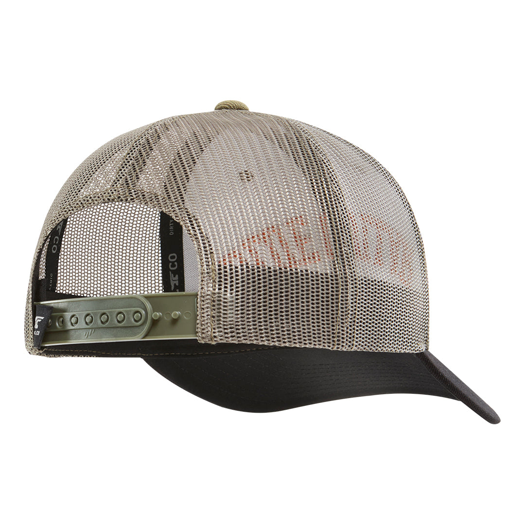 BC Bottoms Up Curved Brim Trucker Hat - Color: Pine Black