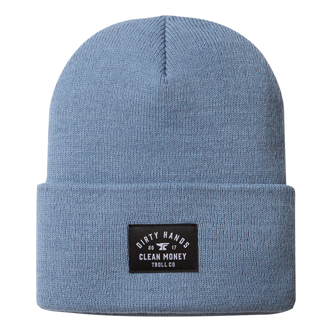 DHCM Woven Label Beanie - Color: Slate Blue