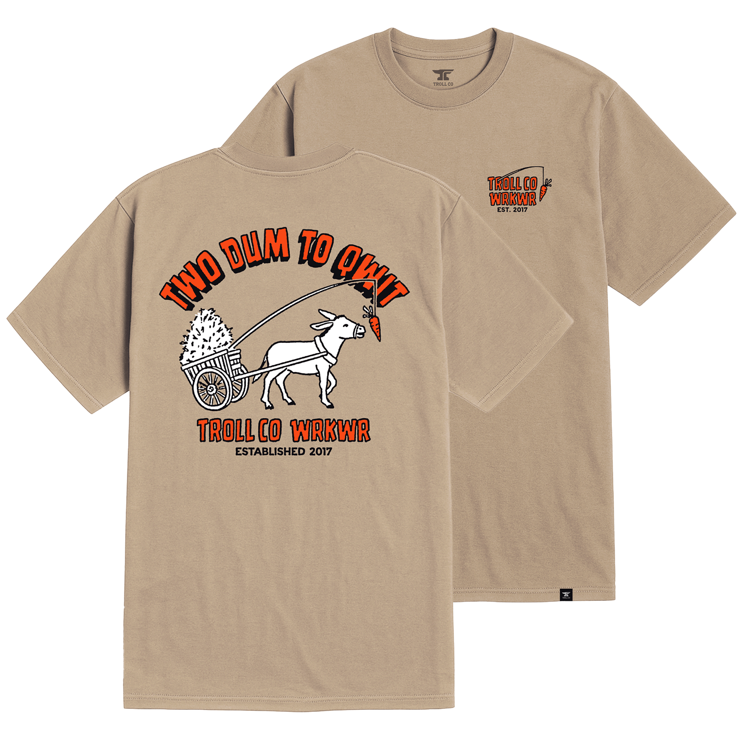 Men's Two Dum T-Shirt - Color: Tan