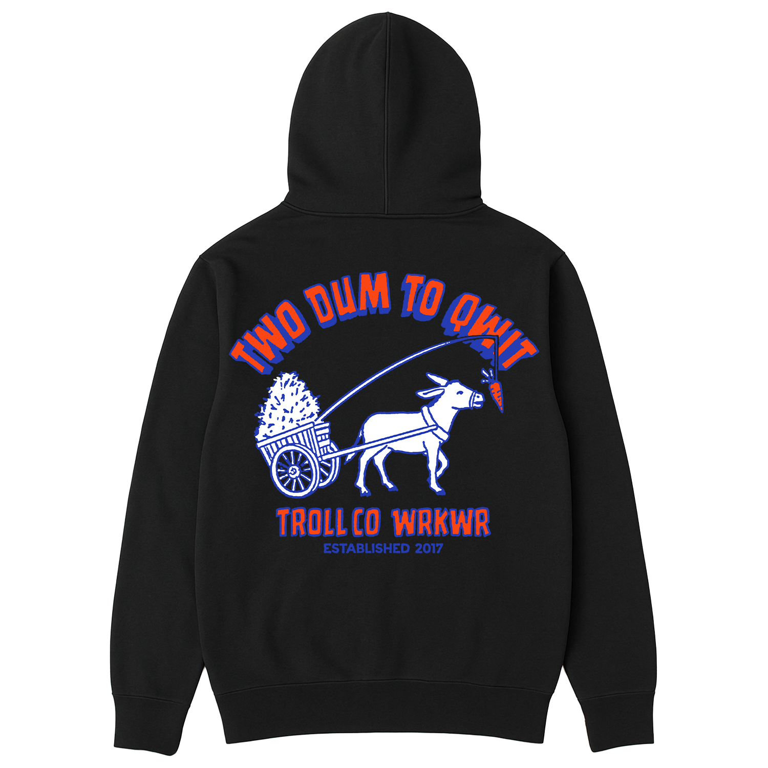 Men's Two Dum Hoodie - Color: Black