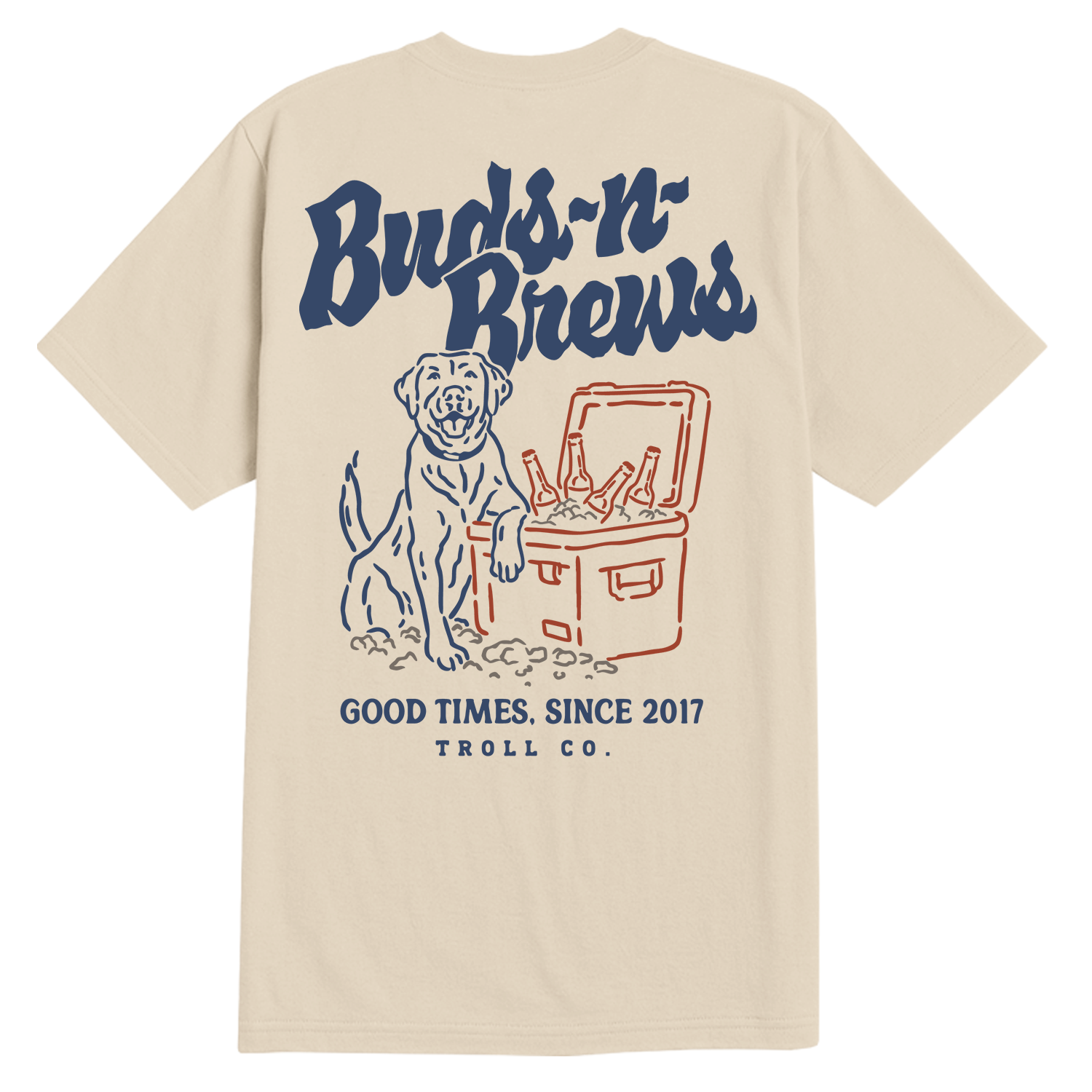 Men's Buds N Brews T-Shirt - Color: Cream