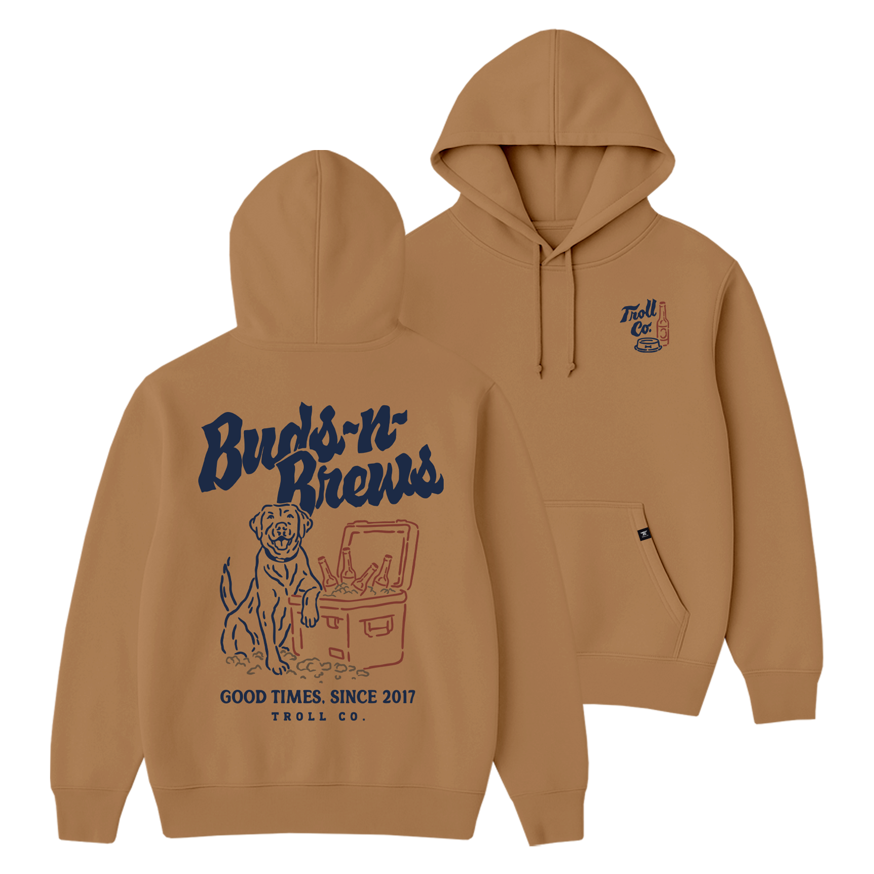 Men's Buds N Brews Hoodie - Color: Toasted Coconut