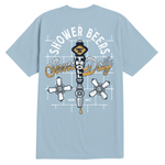 Men's Shower Beers T-Shirt - Color: Stonewash Denim