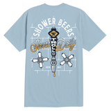 Men's Shower Beers T-Shirt - Color: Stonewash Denim