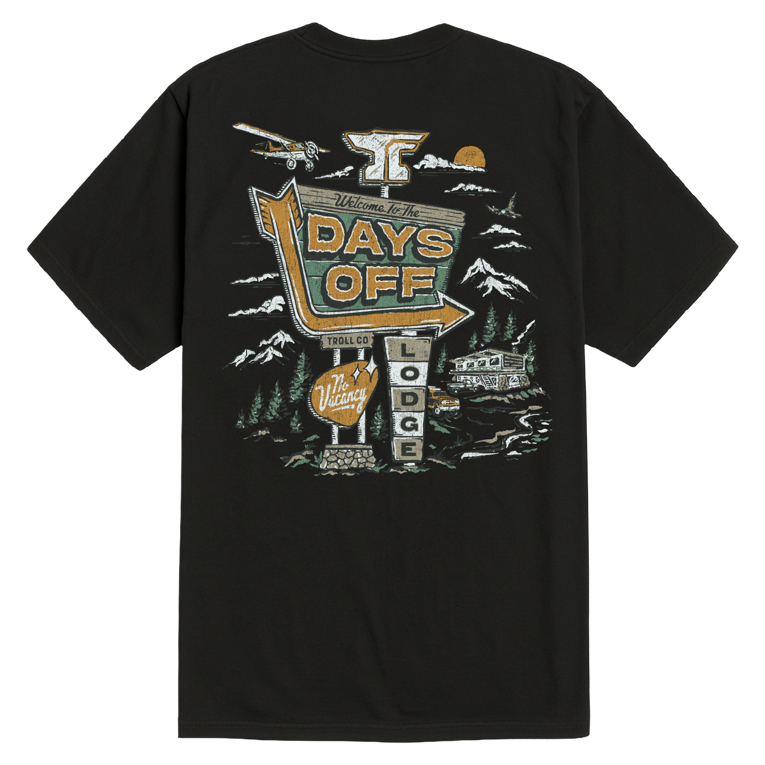 Men's Days Off Lodge T-Shirt | Color: Black