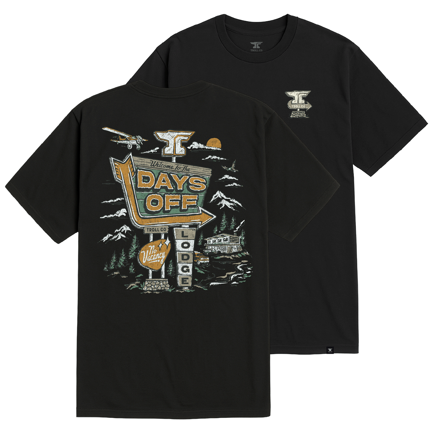 Men's Days Off Lodge T-Shirt | Color: Black
