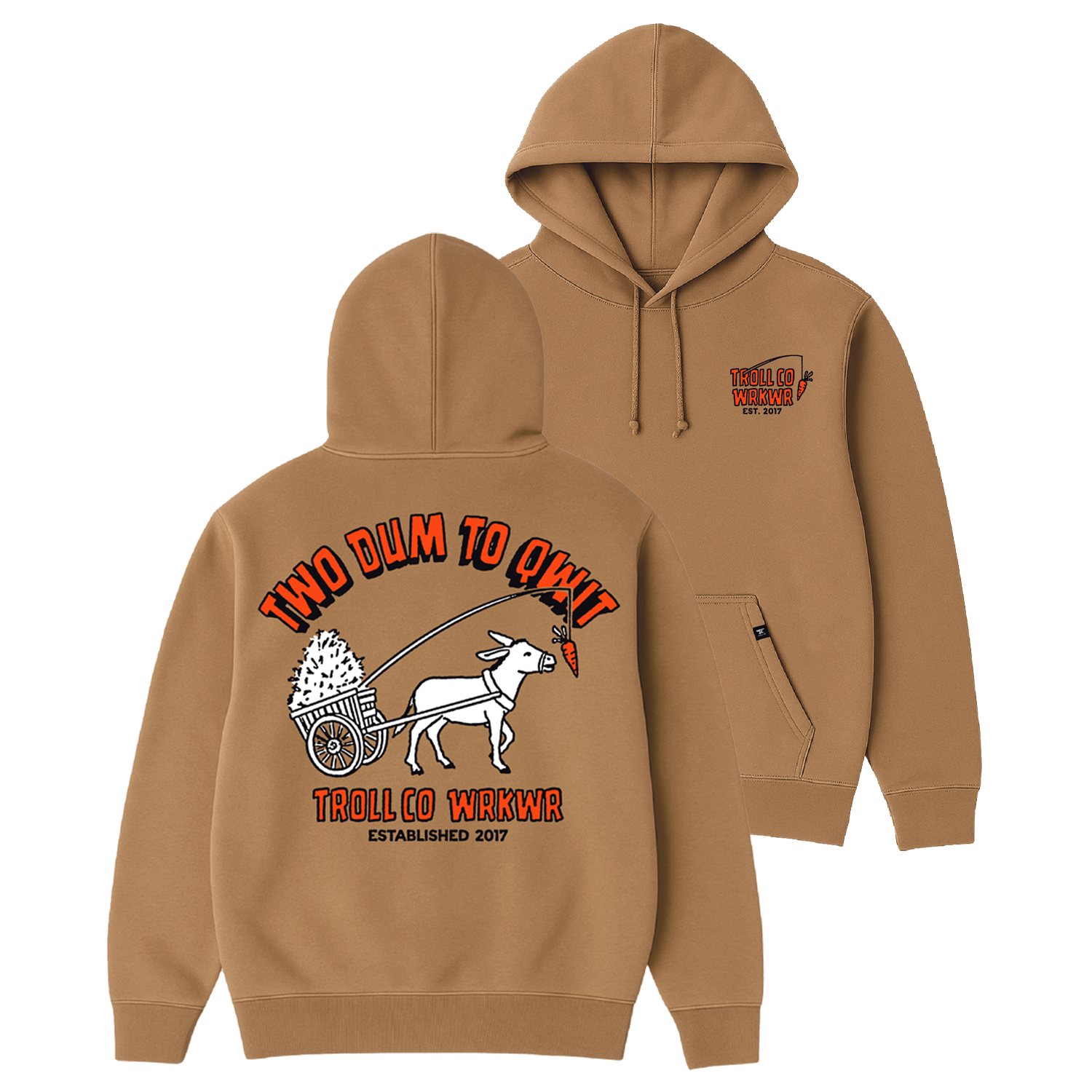 Men's Two Dum Hoodie - Color: Toasted Coconut