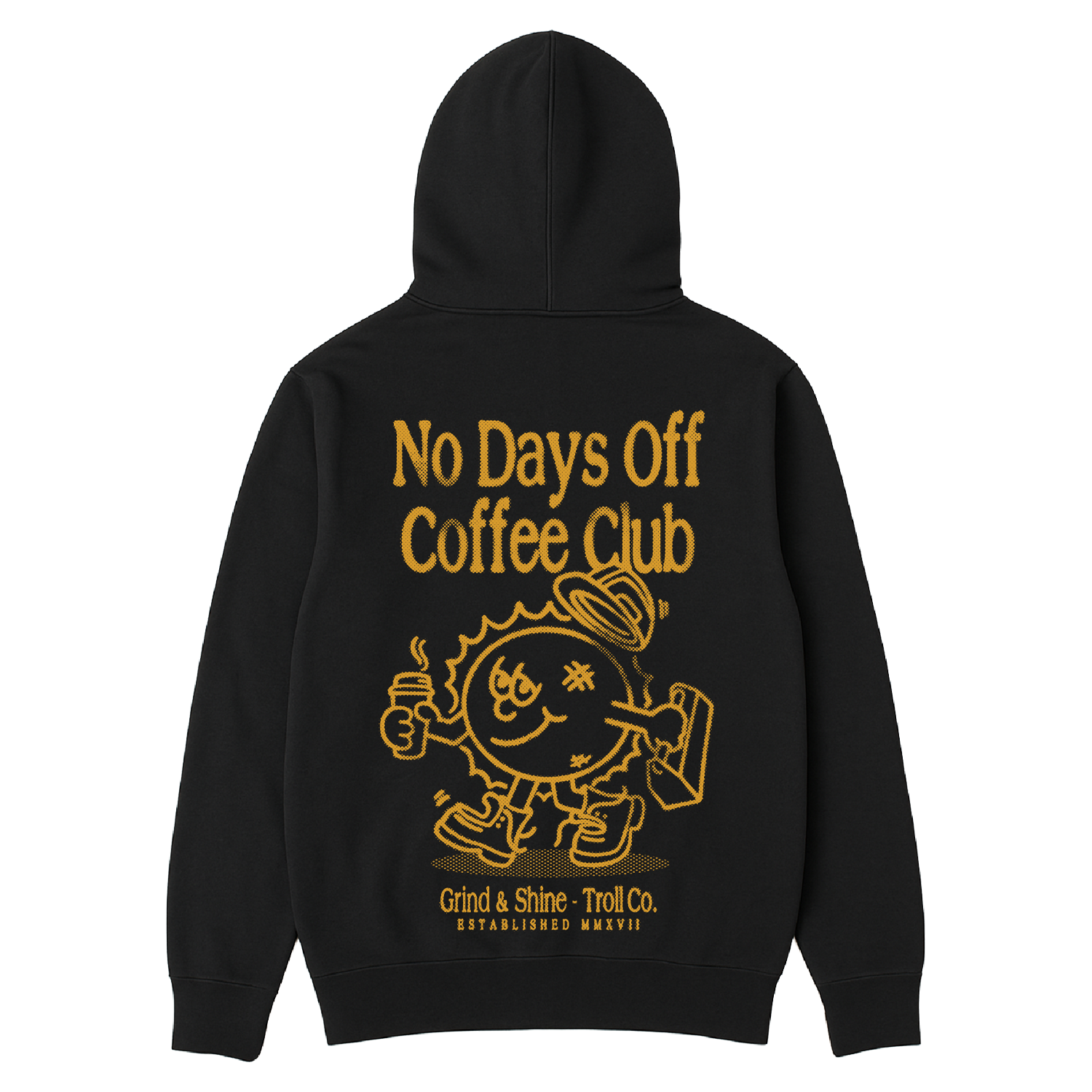 Men's Coffee Day Hoodie - Color: Black