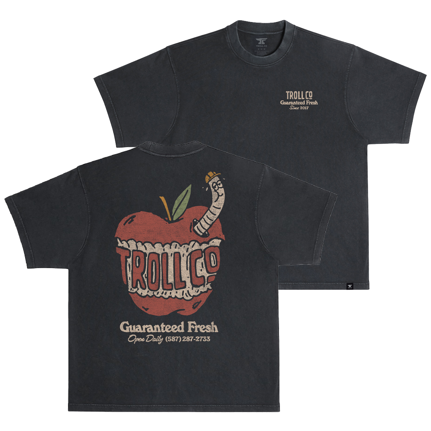 Men's Guaranteed Fresh Heavyweight Pigment Dye T-Shirt | Color: Black