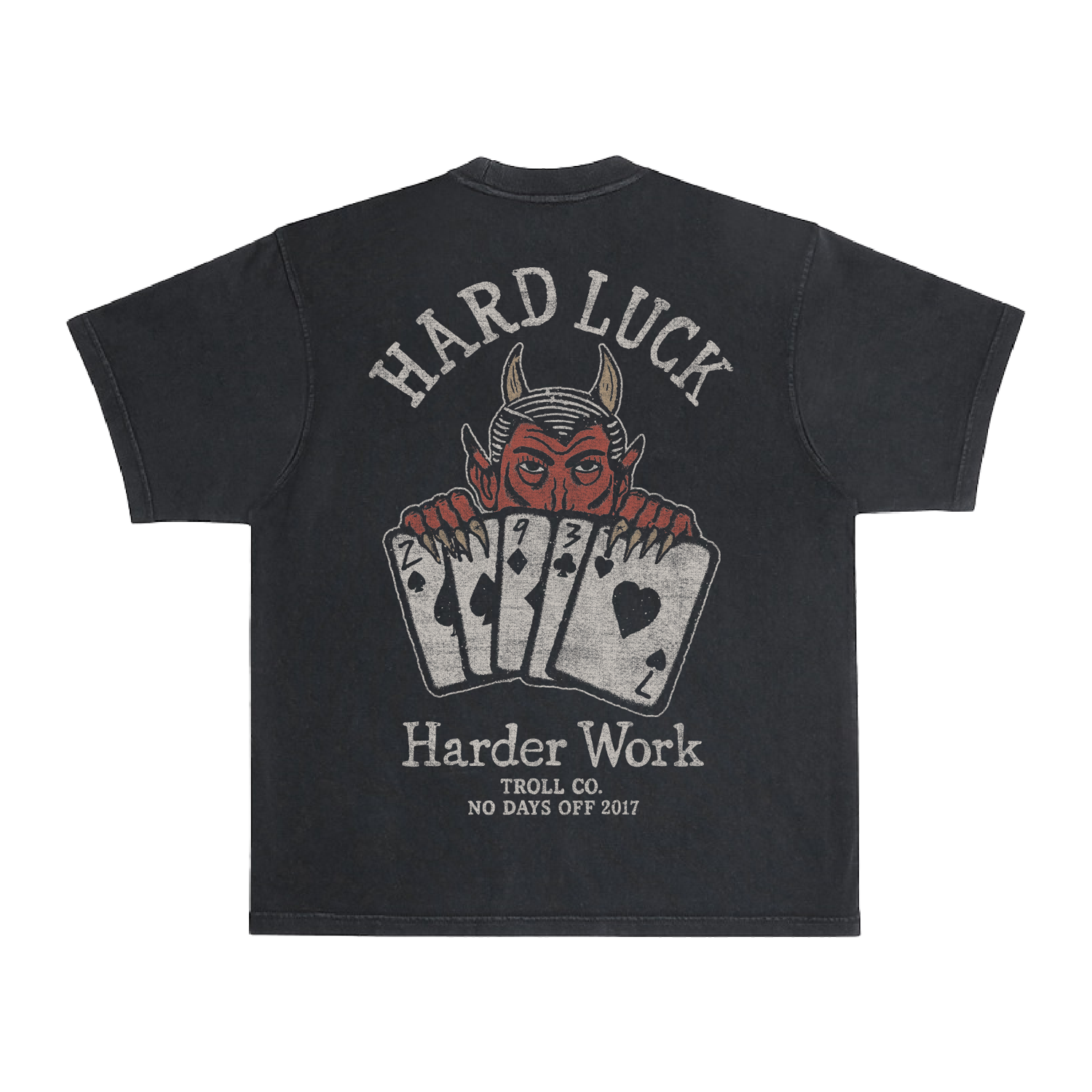 Men's Hard Luck Heavyweight Pigment Dye T-Shirt | Color: Black