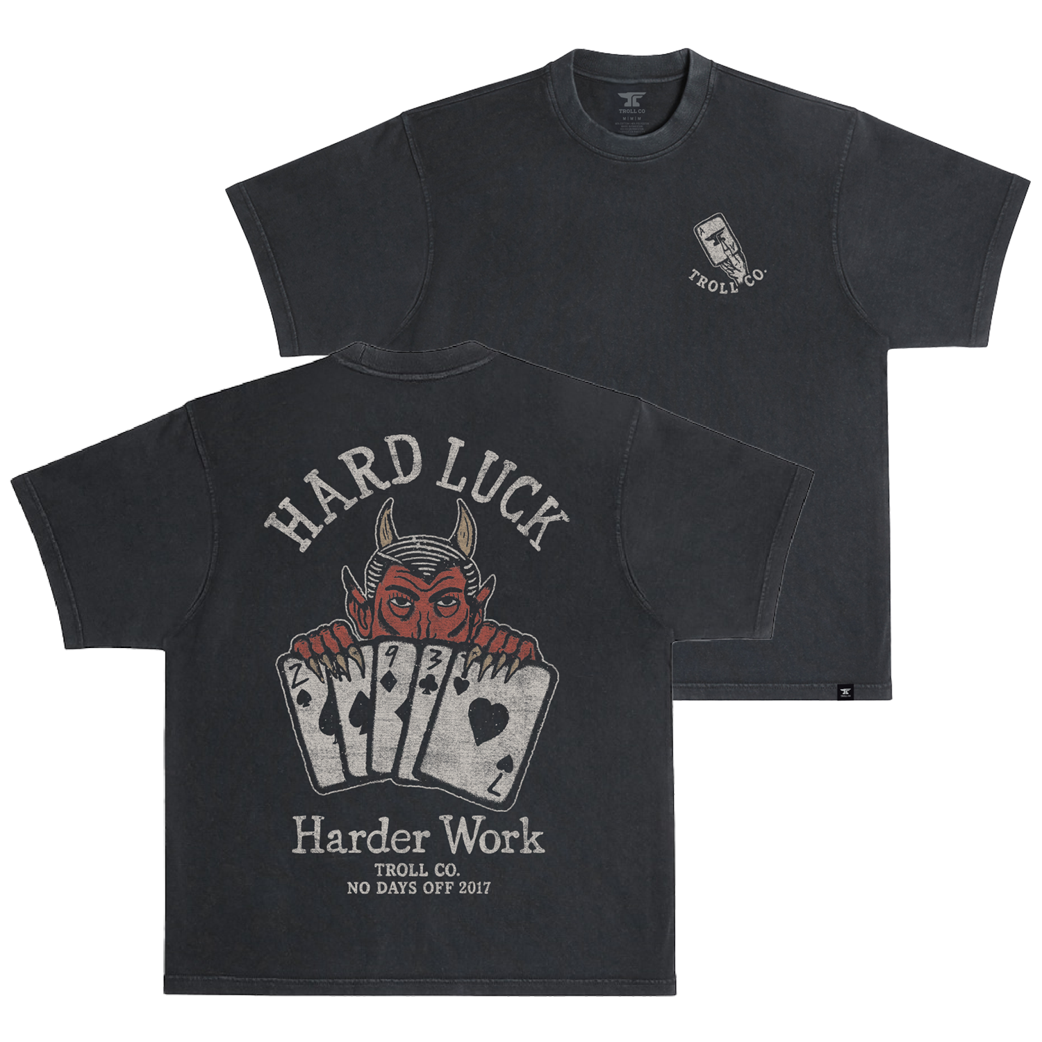 Men's Hard Luck Heavyweight Pigment Dye T-Shirt | Color: Black