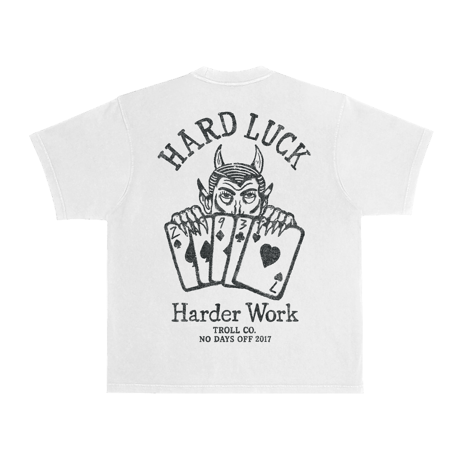 Men's Hard Luck Heavyweight Pigment Dye T-Shirt | Color: White