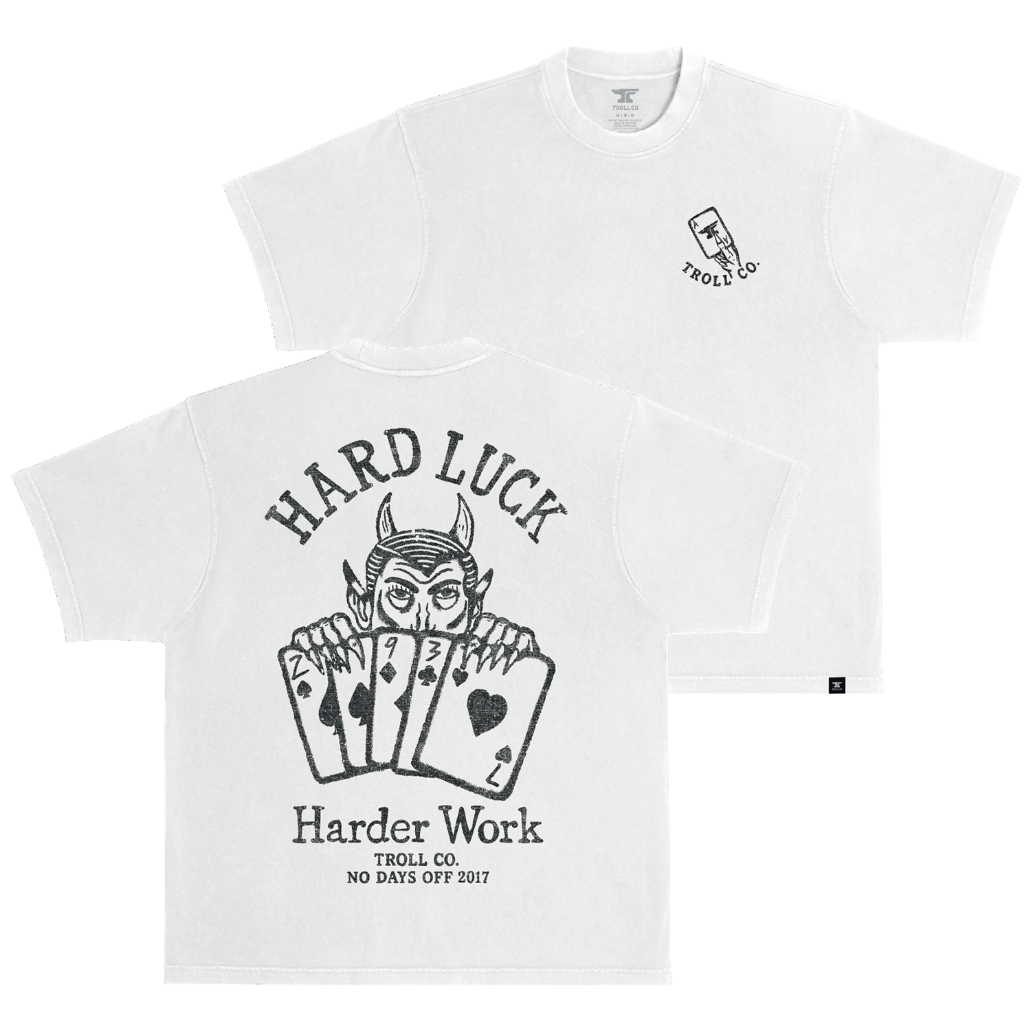 Men's Hard Luck Heavyweight Pigment Dye T-Shirt | Color: White
