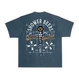 Men's Shower Beers Heavyweight Pigment Dye T-Shirt | Color: Midnight Navy