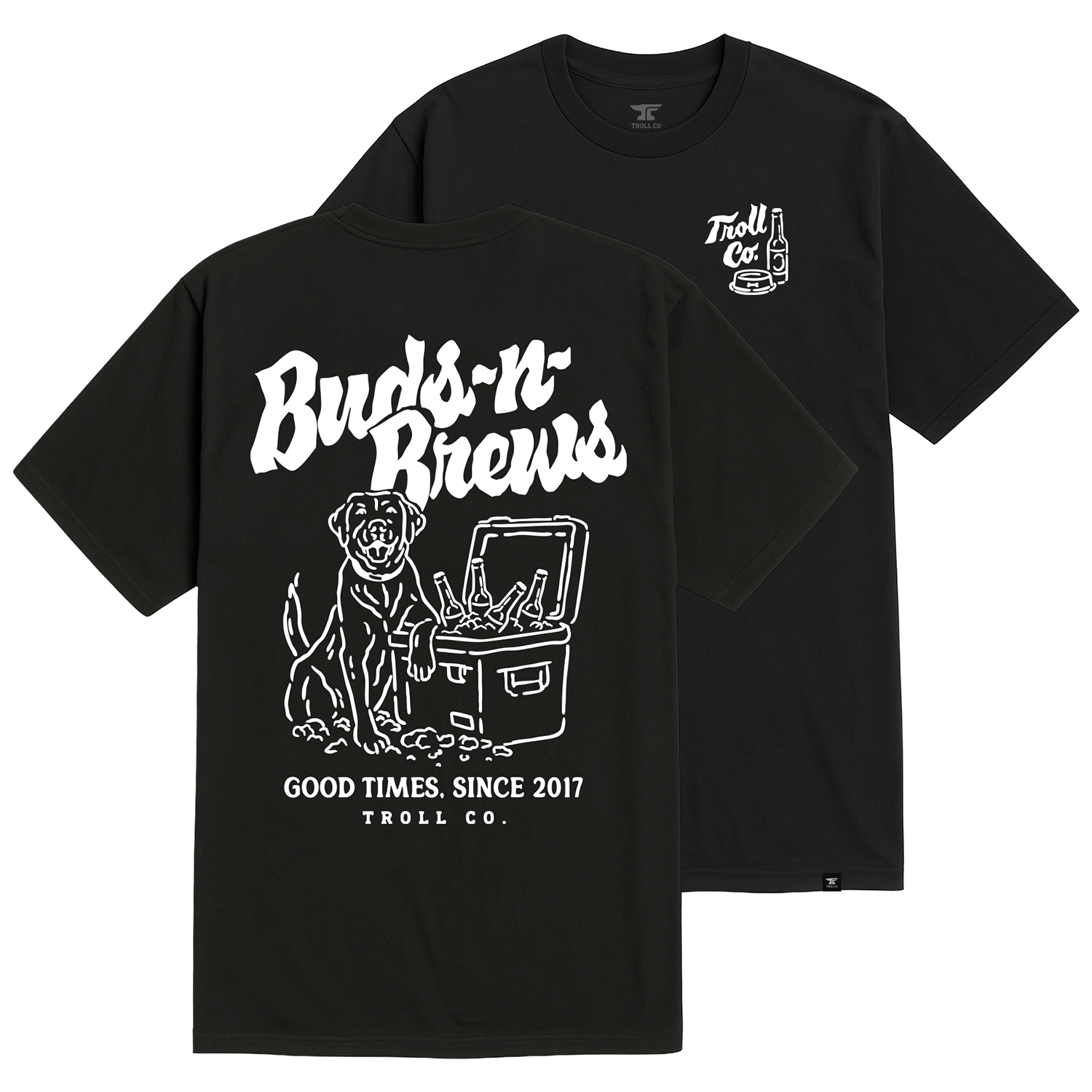 Men's Buds N Brews T-Shirt | Color: Black