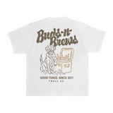 Men's Buds N Brews Heavyweight Pigment Dye T-Shirt | Color: White