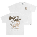 Men's Buds N Brews Heavyweight Pigment Dye T-Shirt | Color: White