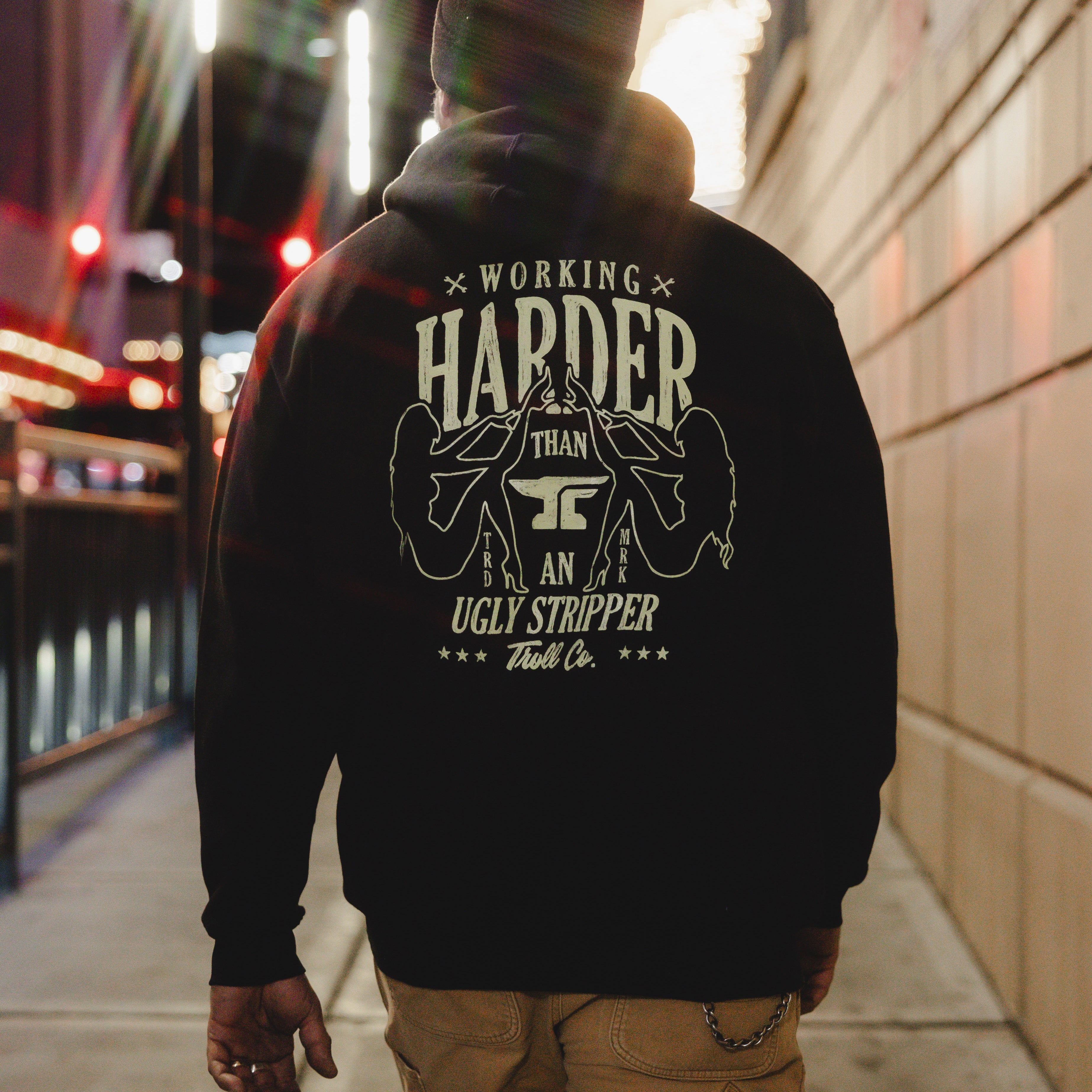 Men's WHUS XXX Glow In The Dark Hoodie | Color: Black