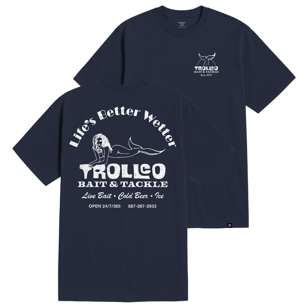 Men's Bait & Tackle T-Shirt - Color: Navy