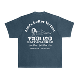 Men's Bait & Tackle Heavyweight Pigment Dye T-Shirt - Color: Midnight Navy