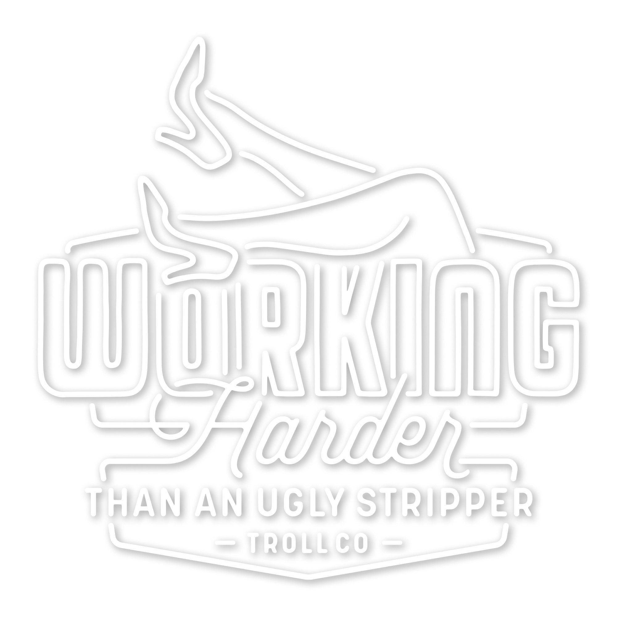 WHUS Neon Decal - Color: White