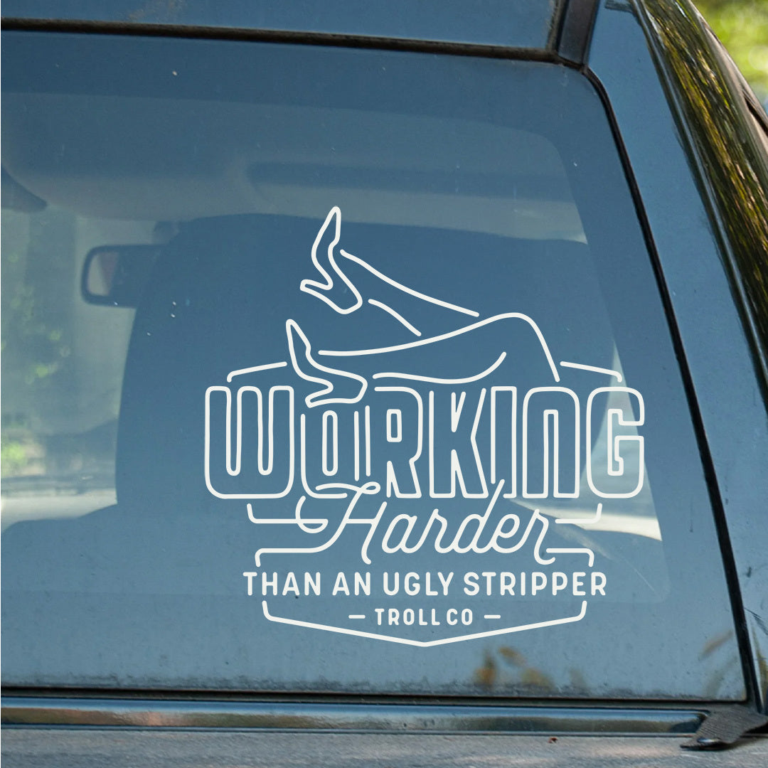 WHUS Neon Decal - Color: White