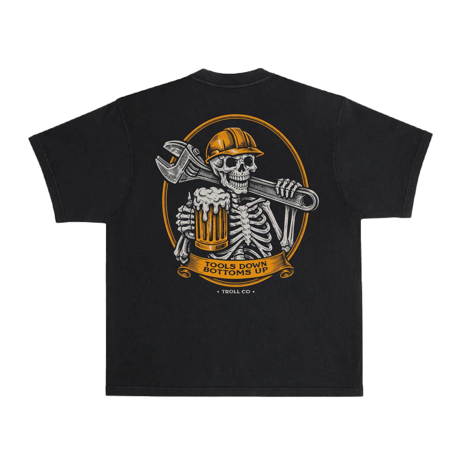 Men's Tools Down Cheers Heavyweight T-Shirt | Color: Black